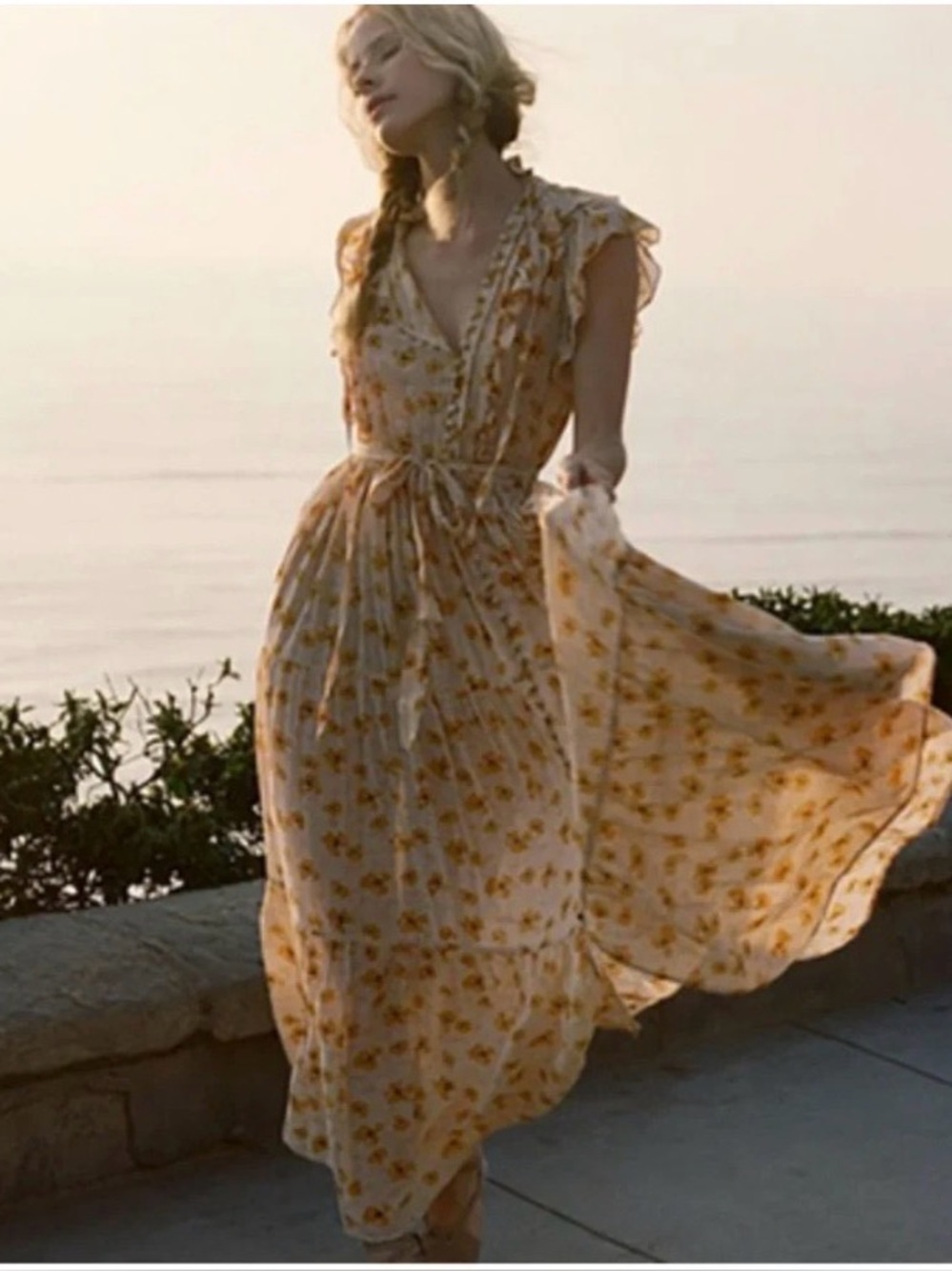 Doen Carnation Dress in poppy print size S